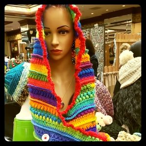 Crocheted Scarf Hoodie